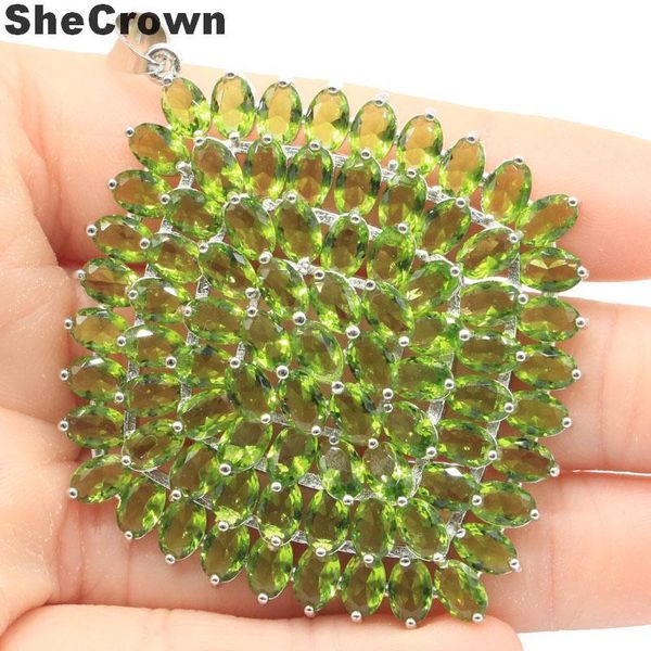 68x55mm 2019 sell 81pcs gemstone 21.6g created green peridot gift for sister silver pendant
68x55mm 2019 sell 81pcs gemstone 21.6g created green peridot gift for sister silver pendant