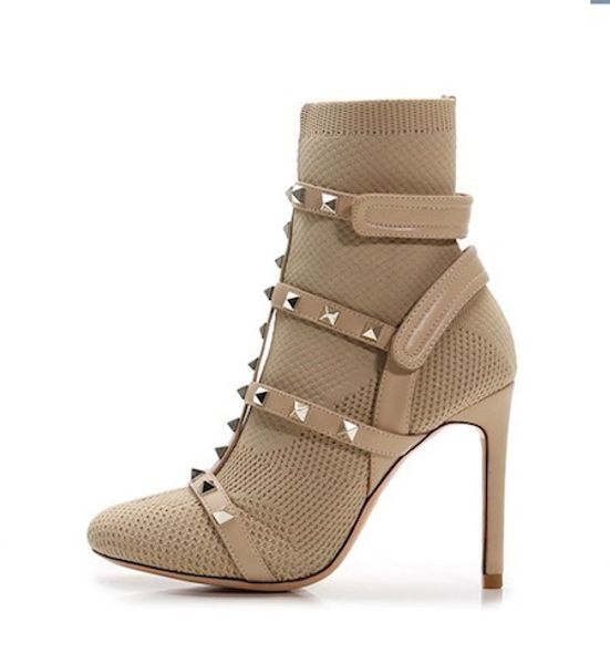 2019 new fashion designer studs sock boots luxury ladies work ankle boots with leather straps 105mm high heel shoes christmas gifts us 4-10, Black
2019 new fashion designer studs sock boots luxury ladies work ankle boots with leather straps 105mm high heel shoes christmas gifts us 4-10, Black