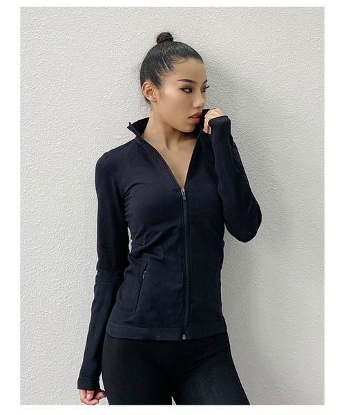 new long sleeve fashion stand collar sports jacket fitness yoga outdoor running, Black;red
new long sleeve fashion stand collar sports jacket fitness yoga outdoor running, Black;red