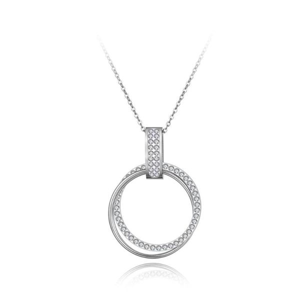 pendant necklaces pave setting rhinestone double circle for women stainless steel wedding necklace jewelry n19071, Silver
pendant necklaces pave setting rhinestone double circle for women stainless steel wedding necklace jewelry n19071, Silver