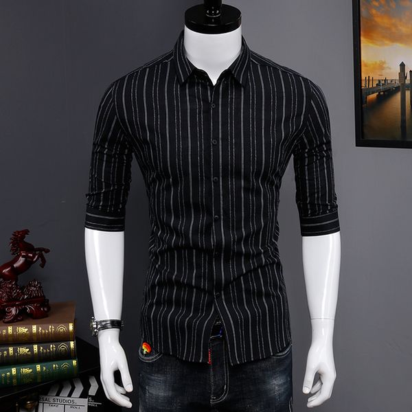 mens striped shirts cotton 83% slim fit dress shirt summer half sleeve fashion korean style size l xl xxl xxxl, White;black
mens striped shirts cotton 83% slim fit dress shirt summer half sleeve fashion korean style size l xl xxl xxxl, White;black