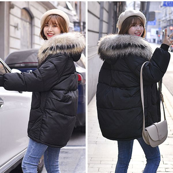 new down jacket parkas women winter thick jackets warm coat ladies hooded fur cotton padded bread coat korean female outwear, Black
new down jacket parkas women winter thick jackets warm coat ladies hooded fur cotton padded bread coat korean female outwear, Black