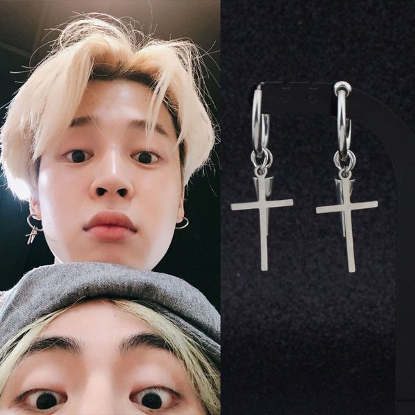 got7 male youth group park ji-soo with the cross cone earrings star no ear pierced ear clip manufacturers wholesale, Silver
got7 male youth group park ji-soo with the cross cone earrings star no ear pierced ear clip manufacturers wholesale, Silver