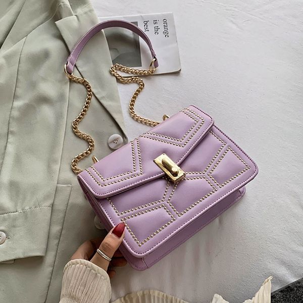 korean style women metal lock handbag new fashion chain shoulder messenger bag female small rivet crossbody flap
korean style women metal lock handbag new fashion chain shoulder messenger bag female small rivet crossbody flap