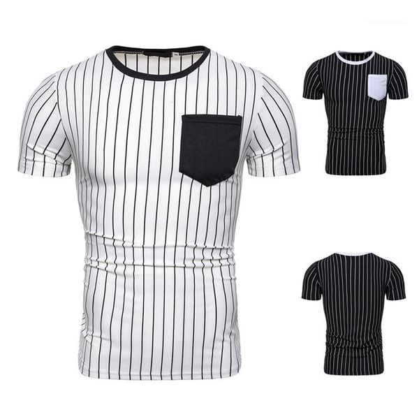 neck short sleeve tees mens clothing mens designer striped panelled t-shirts fashion pocket natural color tees casual crew, White;black
neck short sleeve tees mens clothing mens designer striped panelled t-shirts fashion pocket natural color tees casual crew, White;black