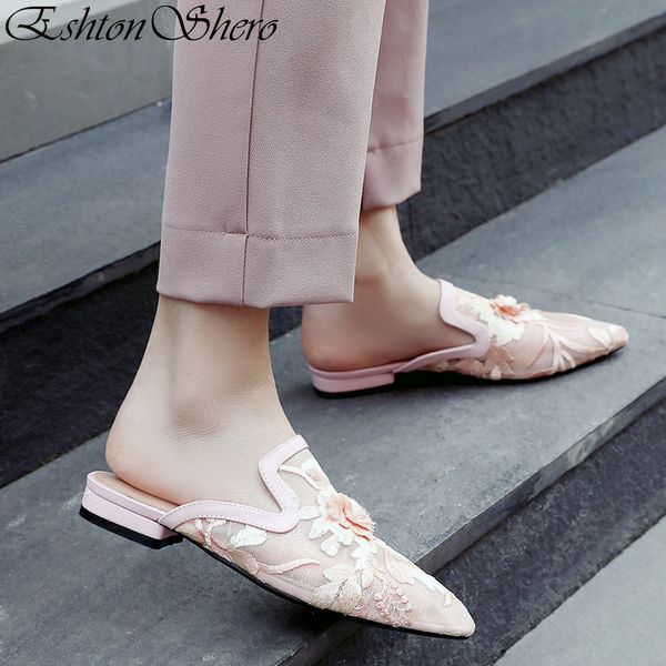 eshtonshero platform women shoes woman slippers low heels mesh pointed toe slingback blue flower ladies wedding shoes size 3-12, Black
eshtonshero platform women shoes woman slippers low heels mesh pointed toe slingback blue flower ladies wedding shoes size 3-12, Black