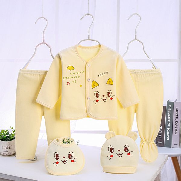 5pcs newborn clothes 0-3m boys girls baby clothes cartoon cat cotton +hat+bib+two pants sleepwear suit outfit sets new, White
5pcs newborn clothes 0-3m boys girls baby clothes cartoon cat cotton +hat+bib+two pants sleepwear suit outfit sets new, White