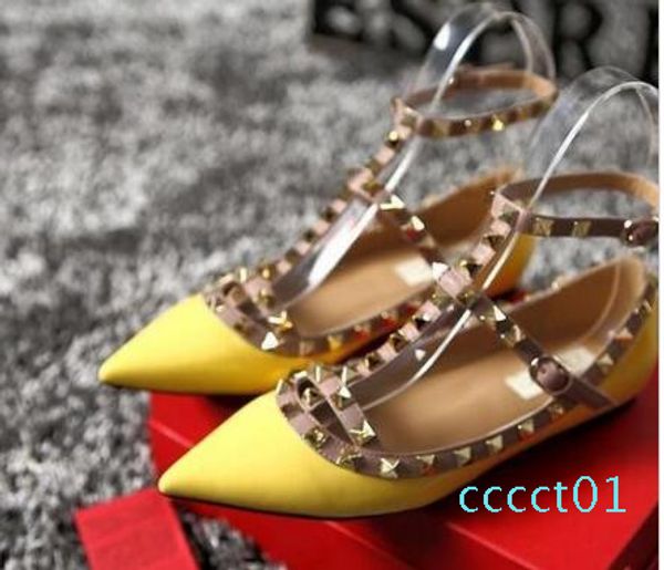 2019 women pumps pointed toe flat fashion women shoes rivets genuine leather ankle strap sandals shoes 35-42 ct01, Black
2019 women pumps pointed toe flat fashion women shoes rivets genuine leather ankle strap sandals shoes 35-42 ct01, Black