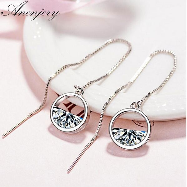 anenjery 925 sterling silver dazzling cz zircon charm earrings for women long tassel earrings ear line pendientes s-e492, Golden;silver
anenjery 925 sterling silver dazzling cz zircon charm earrings for women long tassel earrings ear line pendientes s-e492, Golden;silver
