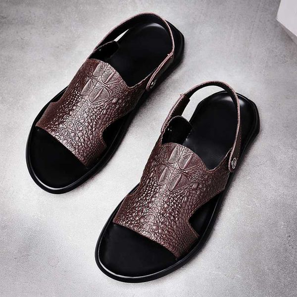 new men casual shoes sandals for mens slip on outdoor beach shoe genuine leather men flats sandals size 38-45, Black
new men casual shoes sandals for mens slip on outdoor beach shoe genuine leather men flats sandals size 38-45, Black