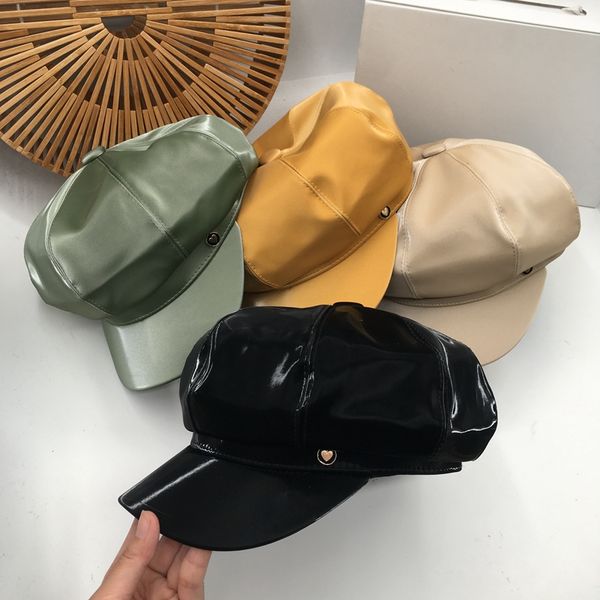 octagonal cap faux leather casual berets hat korean women fashion mercerized street hats spring summer, Blue;gray
octagonal cap faux leather casual berets hat korean women fashion mercerized street hats spring summer, Blue;gray