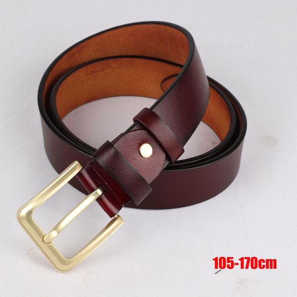 105-130 140 150 160 170cm belt man cow genuine luxury leather belts for men strap male pin buckle big plus size, Black;brown
105-130 140 150 160 170cm belt man cow genuine luxury leather belts for men strap male pin buckle big plus size, Black;brown