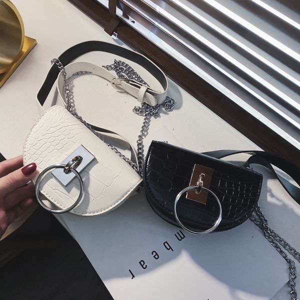 classic ring design pu leather saddle bags for women 2020 spring new fashion chain waist bag shoulder messenger bag handbag 6366
classic ring design pu leather saddle bags for women 2020 spring new fashion chain waist bag shoulder messenger bag handbag 6366