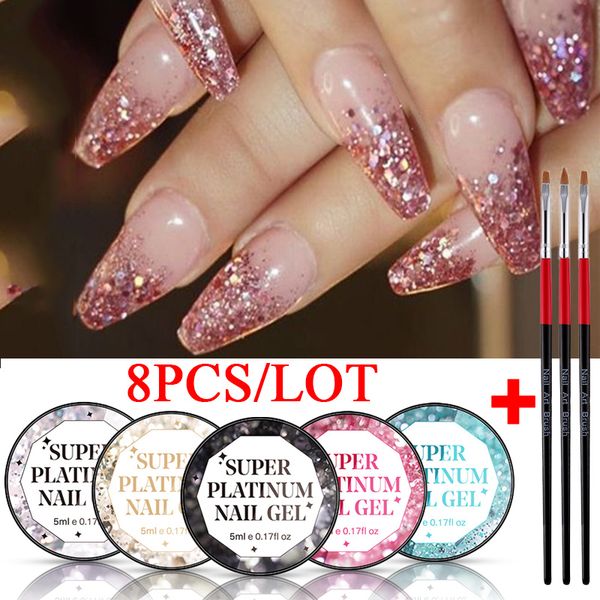 modelones 8pcs/lot platinum nail gel glitter shining uv nail polish soak off uv/led lacquer holo color gel art brush, Red;pink
modelones 8pcs/lot platinum nail gel glitter shining uv nail polish soak off uv/led lacquer holo color gel art brush, Red;pink