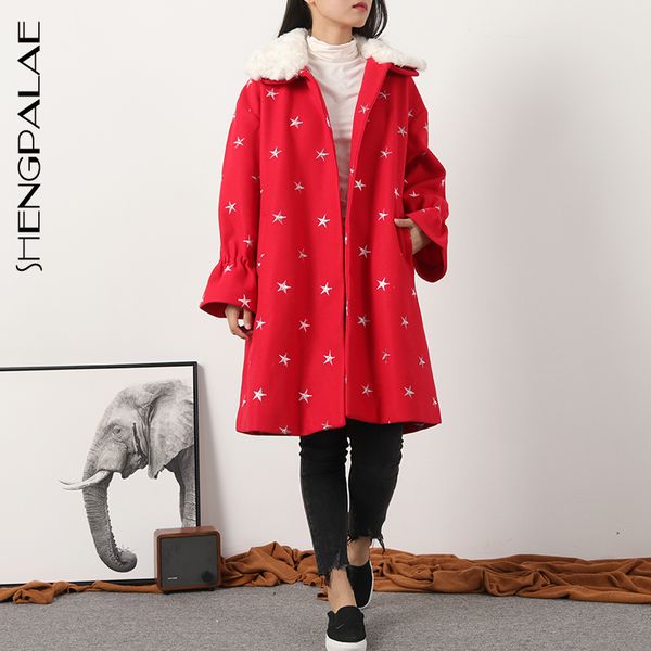 shengpalae 2019 new fashion autumn winter star embroidered fur collar overcoat women loose casual lapel tide manteau femme fv213, Black
shengpalae 2019 new fashion autumn winter star embroidered fur collar overcoat women loose casual lapel tide manteau femme fv213, Black
