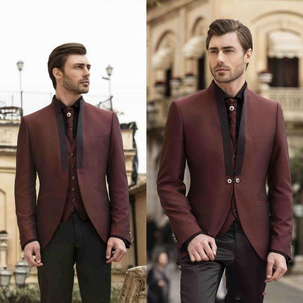 groomsmen shawl lapel wedding tuxedos 3 pieces burgundy slim fit mens pants suits men formal blazer, Black;gray
groomsmen shawl lapel wedding tuxedos 3 pieces burgundy slim fit mens pants suits men formal blazer, Black;gray