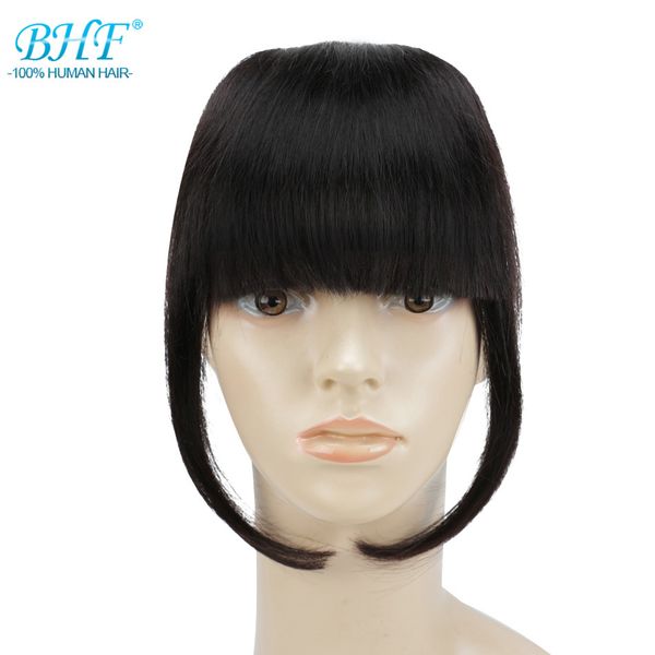 bhf human hair bangs 8inch 20g to 25g 3 clips in straight blunt bangs remy natural fringe hair, Black;brown 
bhf human hair bangs 8inch 20g to 25g 3 clips in straight blunt bangs remy natural fringe hair, Black;brown