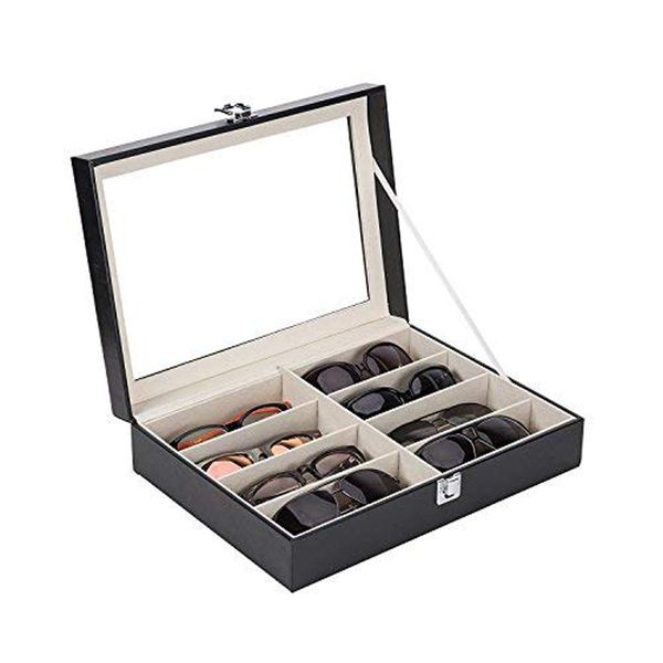 szanbana black 8-slot faux leather eyeglasses storage and sunglass glasses display case glasses organizer collector jewelry box
szanbana black 8-slot faux leather eyeglasses storage and sunglass glasses display case glasses organizer collector jewelry box