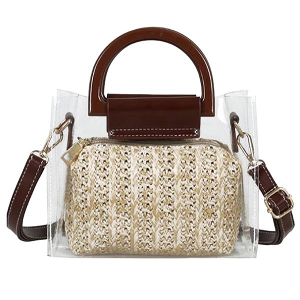 transparent bag summer straw messenger bag two-piece female transparent handbag shoulder
transparent bag summer straw messenger bag two-piece female transparent handbag shoulder