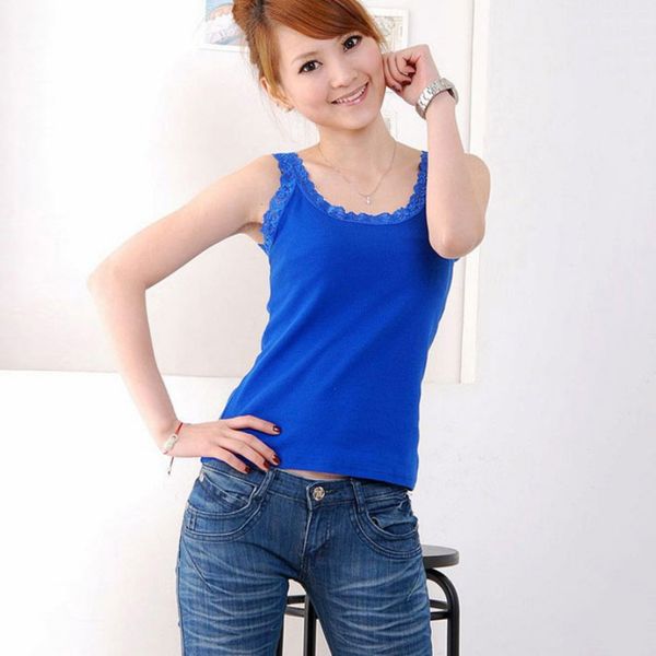 summer vest ladies lace short bottoming harness solid slim small high quality, White
summer vest ladies lace short bottoming harness solid slim small high quality, White