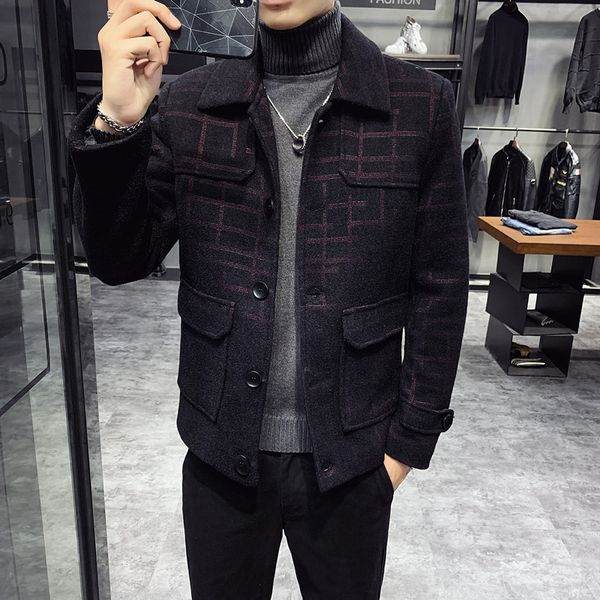 black gold silver lattice print woolen winter man fashion tide turn-down collar slim casual men woolen overcoat trench coat men
black gold silver lattice print woolen winter man fashion tide turn-down collar slim casual men woolen overcoat trench coat men