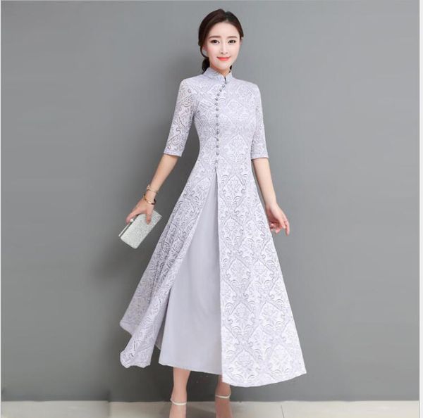 summer autumn vietnam aodai women elegant retro chinese traditional dress silk cotton cheongsam lady wedding casual design qipao, Red
summer autumn vietnam aodai women elegant retro chinese traditional dress silk cotton cheongsam lady wedding casual design qipao, Red