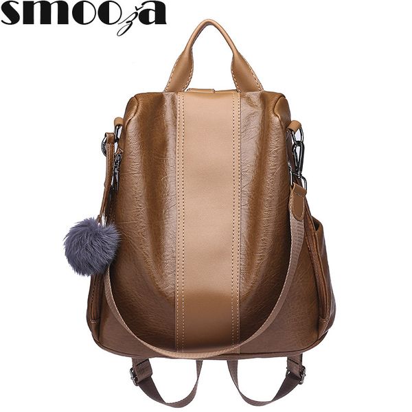 smooza 2020 women leather anti-theft backpacks vintage female shoulder bag sac a dos school bags for girls bagpack
smooza 2020 women leather anti-theft backpacks vintage female shoulder bag sac a dos school bags for girls bagpack