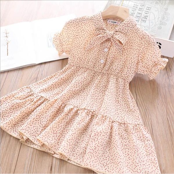 2020 summer girls heart print cotton dress kids bow tie causal dress children clothes wholesale, Red;yellow
2020 summer girls heart print cotton dress kids bow tie causal dress children clothes wholesale, Red;yellow
