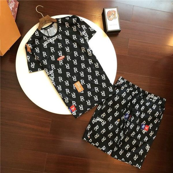 fashion running men's sports short sleeve suit leisure clothing sports suit luxury fashion suit men tracksuit, Gray 
fashion running men's sports short sleeve suit leisure clothing sports suit luxury fashion suit men tracksuit, Gray