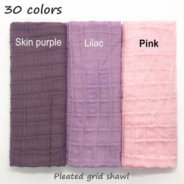 30 colors pleated grid plain elastic scarf square shawl women/children solid scarfs embossed muslim hijabs fashion scarves
30 colors pleated grid plain elastic scarf square shawl women/children solid scarfs embossed muslim hijabs fashion scarves