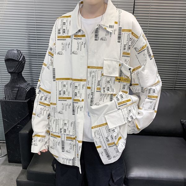2020 new men long sleeve shirts loose japanese streetwear fashion harajuku casual skateboard cotton clothing mens shirts, White;black
2020 new men long sleeve shirts loose japanese streetwear fashion harajuku casual skateboard cotton clothing mens shirts, White;black