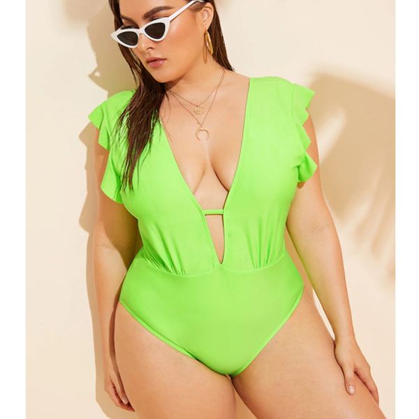 ruffles large size swimsuit one piece neon green swimwear 2020 plus deep v monokini retro bodysuit backless bathing suit 3xl, White;black
ruffles large size swimsuit one piece neon green swimwear 2020 plus deep v monokini retro bodysuit backless bathing suit 3xl, White;black