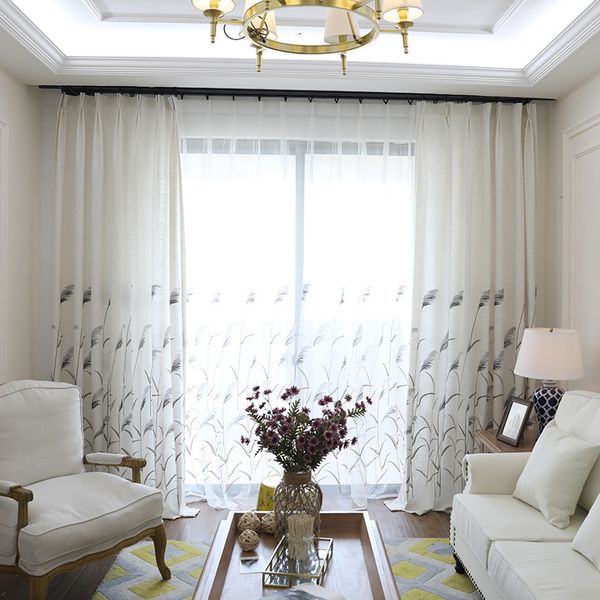 simple modern embroidery cotton reed shade curtains for living dining room bedroom
simple modern embroidery cotton reed shade curtains for living dining room bedroom