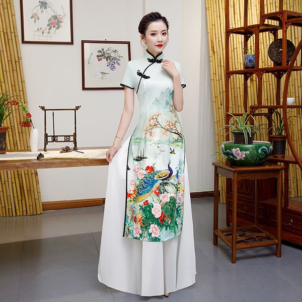 elegant women slim peacock cheongsam vintage aodai qipao traditional chinese ladies evening party dress plus size 3xl 4xl 5xl, Red
elegant women slim peacock cheongsam vintage aodai qipao traditional chinese ladies evening party dress plus size 3xl 4xl 5xl, Red