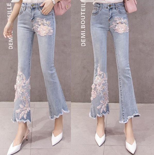 streetwear skinny high waist women flare jeans high zipper denim wide leg flared jeans pockets stripe flare pants, Blue
streetwear skinny high waist women flare jeans high zipper denim wide leg flared jeans pockets stripe flare pants, Blue
