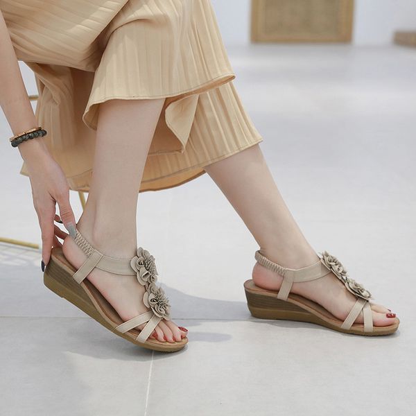 new 2020 european and american sandals womens cross-border beach bohemian flower foreign trade large size sandals, Black
new 2020 european and american sandals womens cross-border beach bohemian flower foreign trade large size sandals, Black