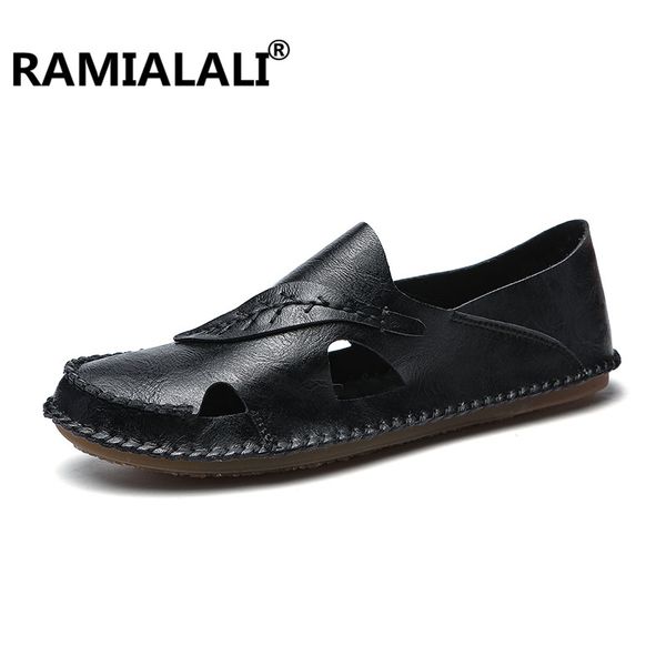 men sandals genuine split leather men beach roman sandals brand casual shoes flip flops slippers sneakers summer shoes, Black
men sandals genuine split leather men beach roman sandals brand casual shoes flip flops slippers sneakers summer shoes, Black