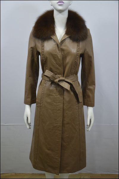 women's genuine sheepskin lambskin leather coat with real fur collar long clothing for winter khaki on, Black
women's genuine sheepskin lambskin leather coat with real fur collar long clothing for winter khaki on, Black