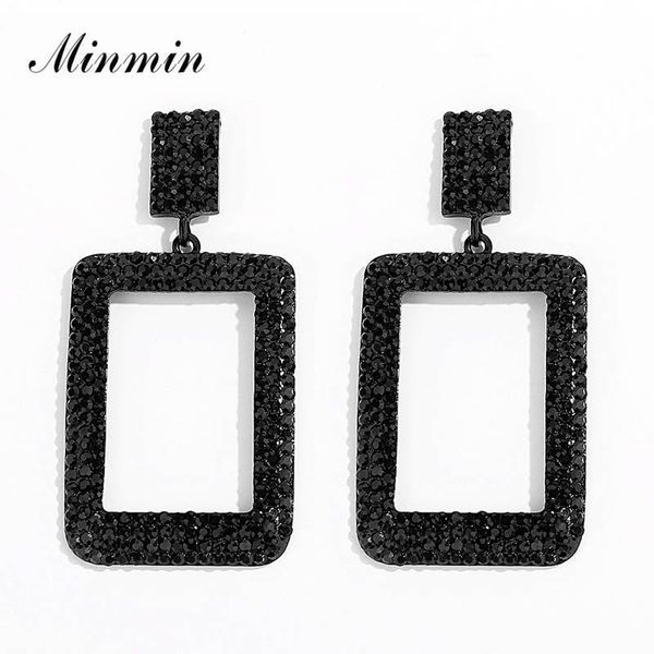 minmin vintage black rhinestone long drop earrings for women geometric big square dangle earrings fashion party jewelry meh1461, Golden 
minmin vintage black rhinestone long drop earrings for women geometric big square dangle earrings fashion party jewelry meh1461, Golden