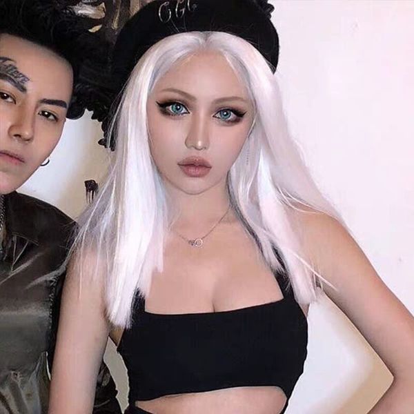 wig in the long straight hair white high temperature silk universal anime cos wig costume film props wig female, Black
wig in the long straight hair white high temperature silk universal anime cos wig costume film props wig female, Black