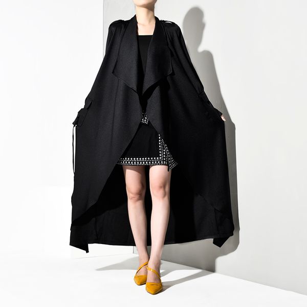 lanmre 2018 new fashion loose casual big laple long type cardigan windbreaker female's black coat ye21201, Tan;black
lanmre 2018 new fashion loose casual big laple long type cardigan windbreaker female's black coat ye21201, Tan;black