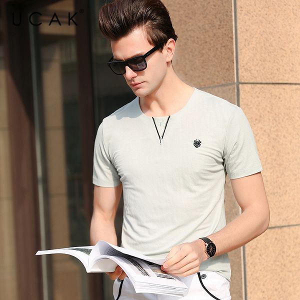 ucak brand men t-shirts 2020 summer new arrival short tshirt casual streetwear zipper men t shirt o-neck tee shirts u5070, White;black
ucak brand men t-shirts 2020 summer new arrival short tshirt casual streetwear zipper men t shirt o-neck tee shirts u5070, White;black