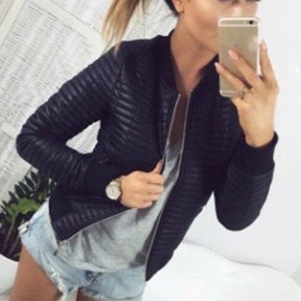2020 women autumn winter handsome zipper cardigan solid long sleeve thin keep warm stand collar jacket loose coat, Black;brown
2020 women autumn winter handsome zipper cardigan solid long sleeve thin keep warm stand collar jacket loose coat, Black;brown