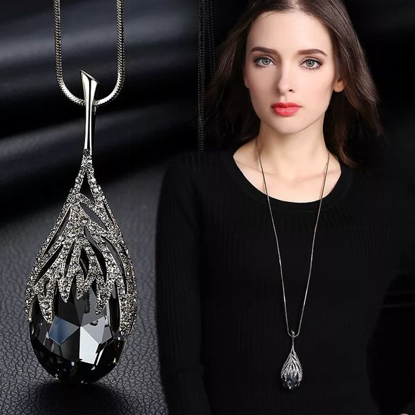sinleery fashion waterdrop shaped big pendant necklace with blue cubic zirconia jewelry for women clothes accessories my117 ssb, Silver
sinleery fashion waterdrop shaped big pendant necklace with blue cubic zirconia jewelry for women clothes accessories my117 ssb, Silver