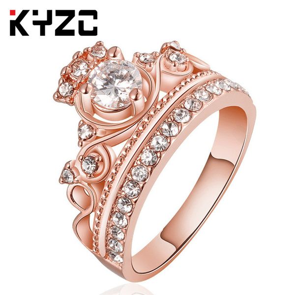 european and american crown rings electroplated gold diamond-set couple jewelry creative accessories ring, Golden;silver
european and american crown rings electroplated gold diamond-set couple jewelry creative accessories ring, Golden;silver