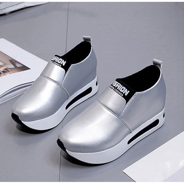 women slip-on female increasing height shoes women's casual round toe wedges woman elastic band footwear ladies walking 2020, Black
women slip-on female increasing height shoes women's casual round toe wedges woman elastic band footwear ladies walking 2020, Black