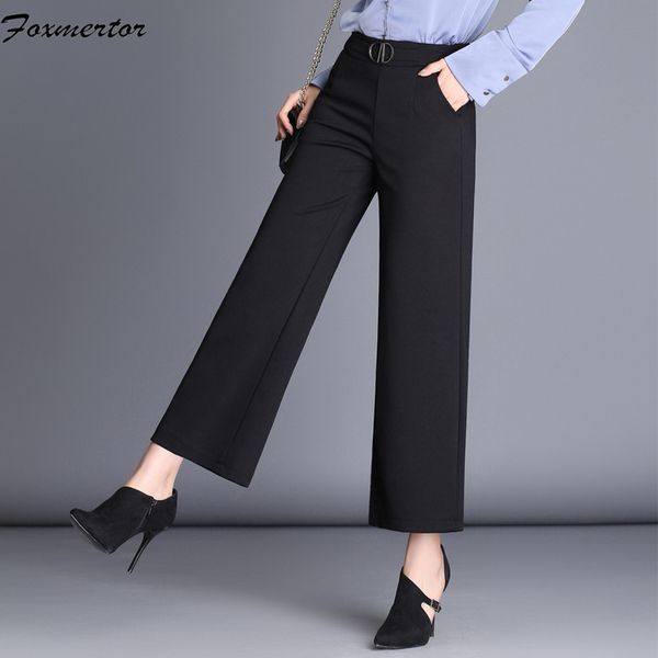women's pants & capris women work wera suit 2021 high waist black trousers lady office plus size wide leg, Black;white
women's pants & capris women work wera suit 2021 high waist black trousers lady office plus size wide leg, Black;white