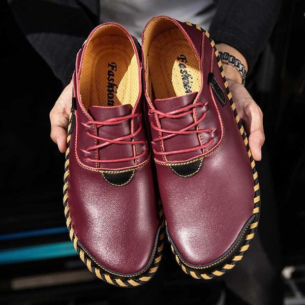 ifrich men wine red leather shoes hand made casual shoes sneakers for mens rubber anti-slip flats men big size, Black
ifrich men wine red leather shoes hand made casual shoes sneakers for mens rubber anti-slip flats men big size, Black