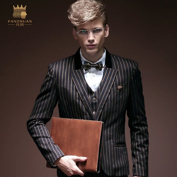 fanzhuan new spring autumn men's male man fashion slim suit personality suit striped jacket business blazer 14021, White;black
fanzhuan new spring autumn men's male man fashion slim suit personality suit striped jacket business blazer 14021, White;black