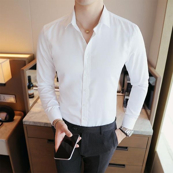 business shirt 2020 new fashion white shirt men's long sleeve casual business men's slim fit fitted wedding, White;black
business shirt 2020 new fashion white shirt men's long sleeve casual business men's slim fit fitted wedding, White;black